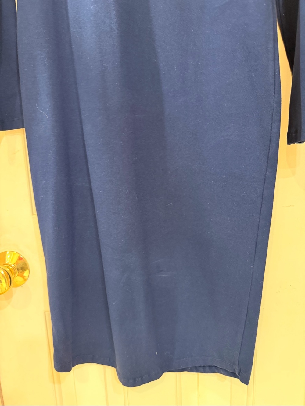 Monrow Navy Scoop-Neck Long Cotton Sleeve Sheath Dress, NWOT, Sz M - Picture 6 of 16